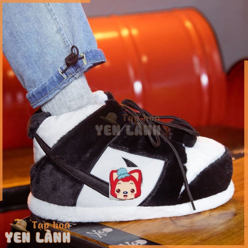 Dép bông đi trong nhà cute nữ ĐẾ CAO SU CHỐNG NƯỚC có thể đi ra đường và đi trong nhà, Giày sneaker bông HOT năm 2021