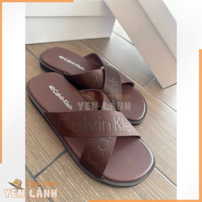 Dép quai chéo nam Sandal calvin klein quai dù Tấc cả liệu dư Quai dư Đế dư