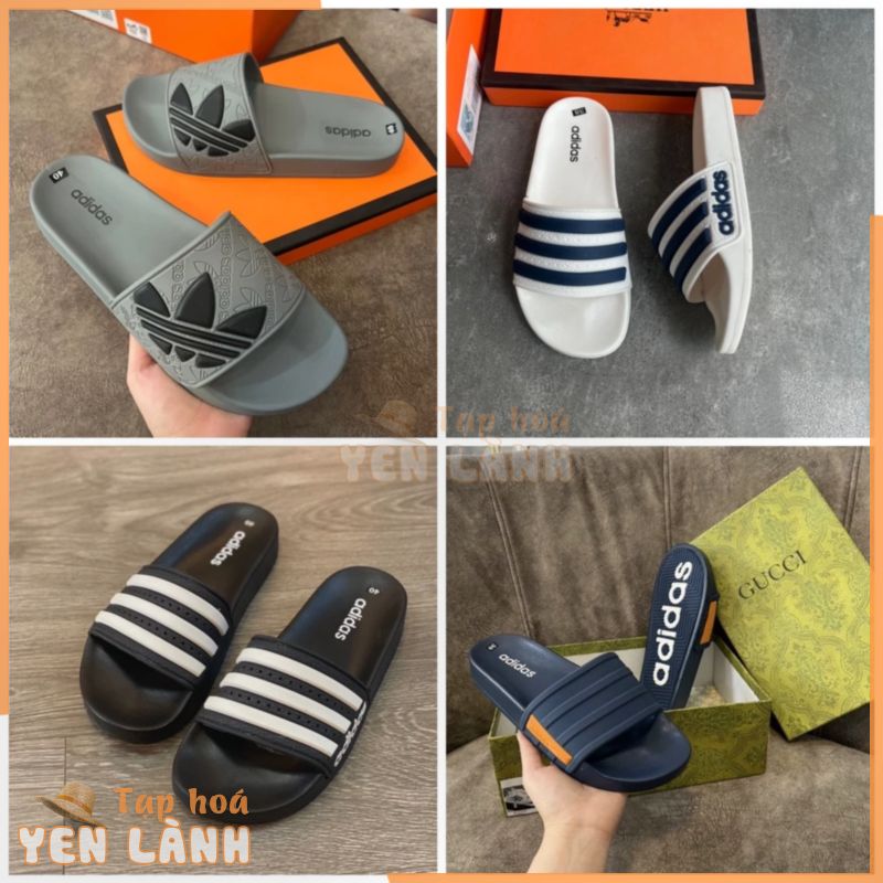 Dép nam adidas Mẫu mới nhất Hot 2023, Dép Quai Ngang đế cao su non Form dáng thể thao – chống nước chống hôi chân