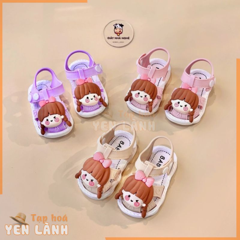 Sandal/Dép rọ tập đi cho bé chất liệu cao su non đế chống trơn trượt cho bé đi an toàn tiện lợi bé trai bé gái (TD10)