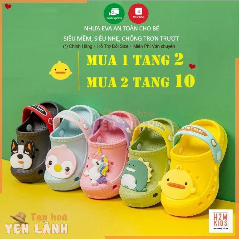 Dép cho bé Cheerful Mario CJ-9966, sục cross cho bé trai bé gái siêu nhẹ chống trơn trượt chính hãng