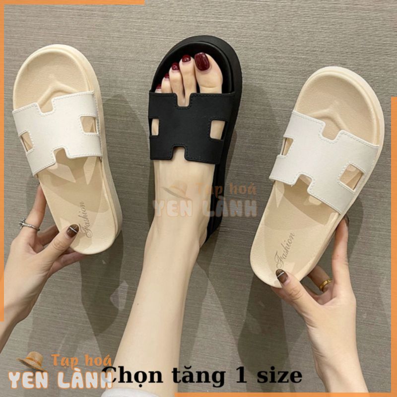 Dép quai ngang chữ H đế cao 4.5cm chọn tăng 1 size