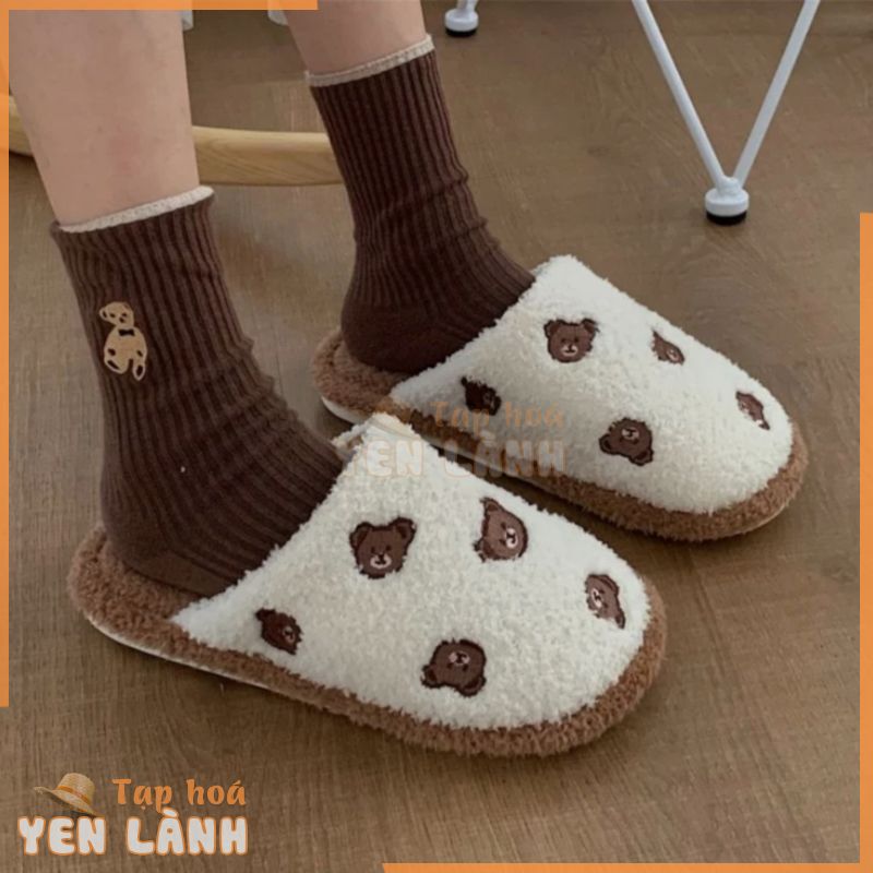 Dép sục bông hình gấu brown ciuciu.store CHỉ còn size 36-37 = chân 35-36