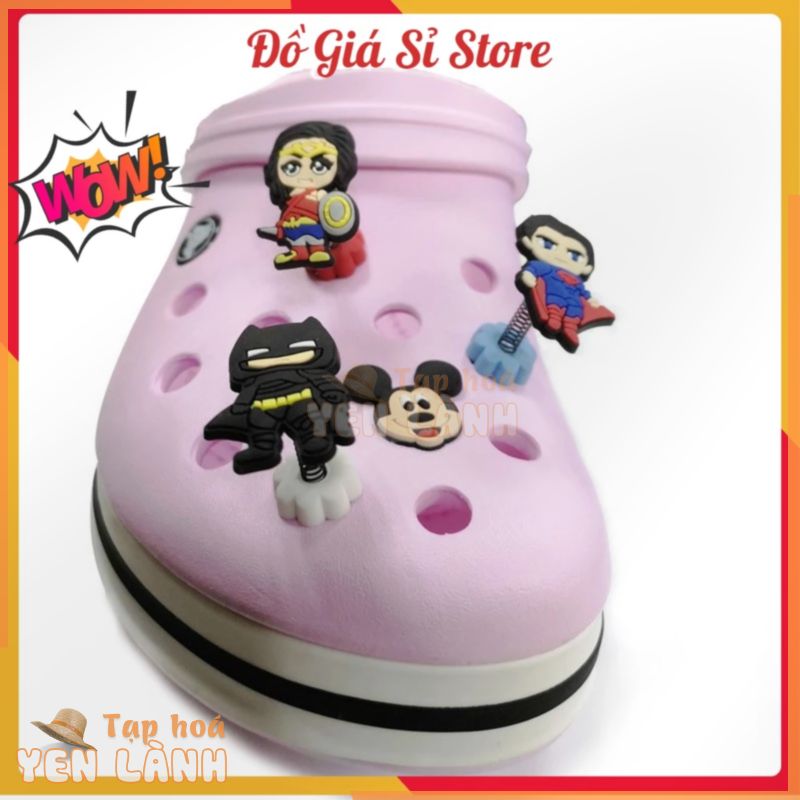 Stickers   Free Ship   Jibbitz Lò Xo Gắn Dép Crocs, Dép Cá Sấu Loại Mới [Đơn 50k tặng kẹp tóc Hàn Quốc cực xinh]