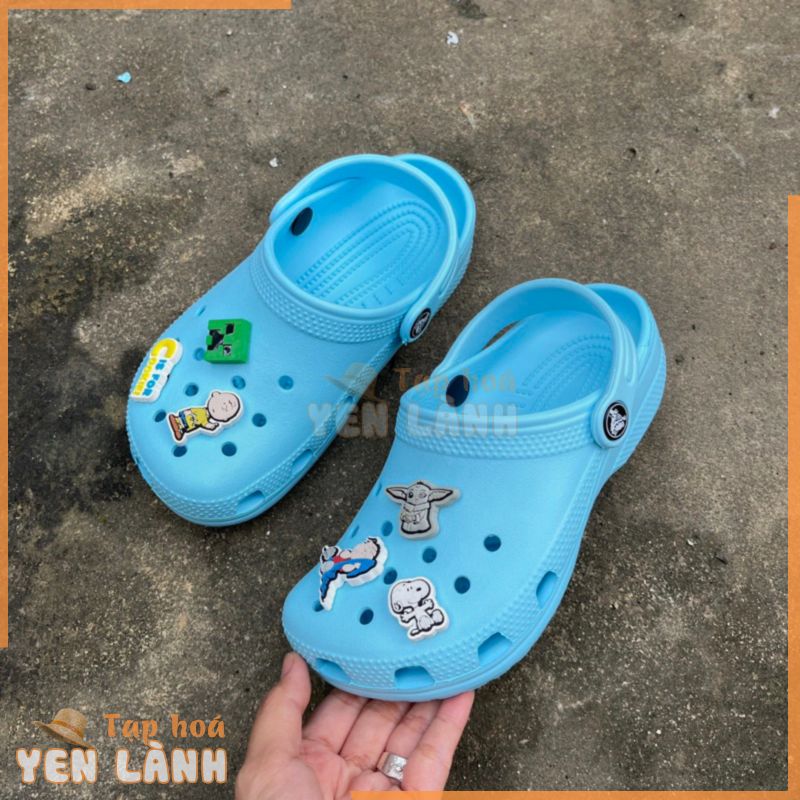 [Hàng Thật Cao Cấp] Dép Crocs Classic Clog chính hãng không lỗi, rất êm và siêu bền, tặng kèm 6 charm, màu xanh dương