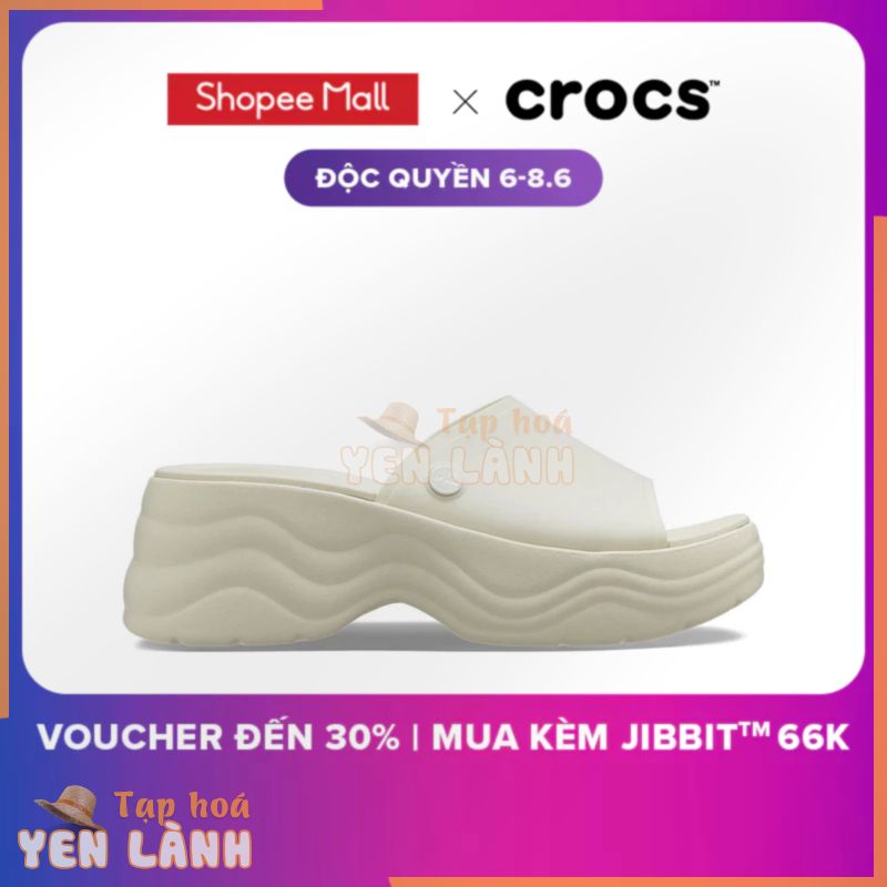 Dép Quai Ngang Nữ Crocs Skyline – Bone