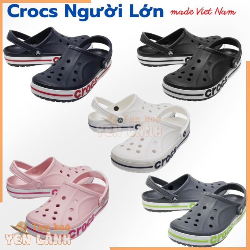 “Hàng Việt Nam Xuất Khẩu”  Dép Crocs Baya Cho Người Lớn . Sản Phẩm Cao Cấp nhựa không mùi( tặng kèm 6sticker)