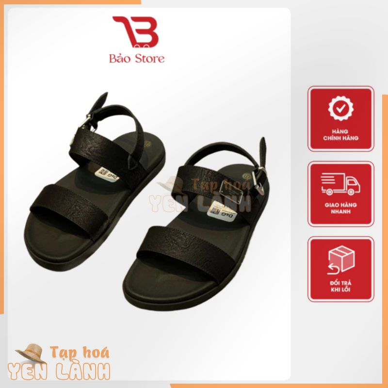 Dép Sandal Nam Quai Ngang Da Sit cao cấp, Sandal DG Phong cách Hàn Quốc siêu Hot, Có Bảo Hành 12 tháng