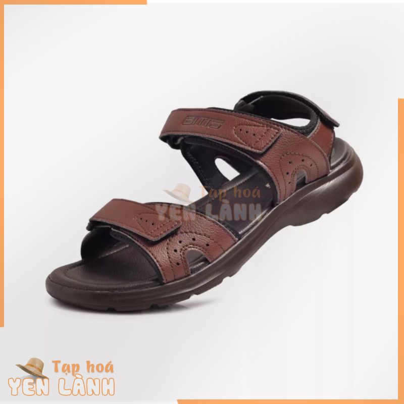 Sandal Da Nam Biti.s ❤️FREE SHIP❤️ Dép Da Quai Hậu Nam Cao Cấp Siêu Bền/Đẹp – Nâu – Size 38-44