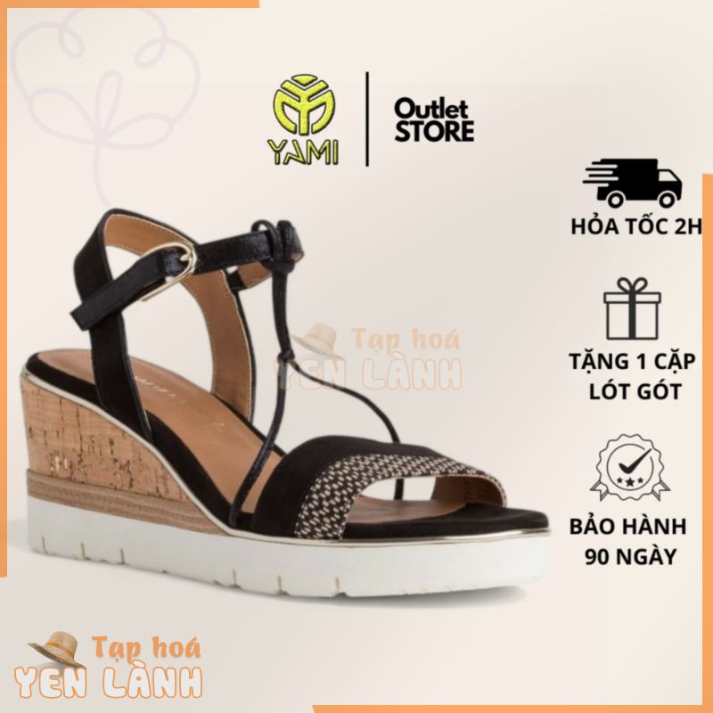 Sandal Đế Xuồng TMR Cao Cấp, Dép Quai Hậu Nữ Đế Cao 7cm Có Khóa Cổ Hàng Hiệu, Dép Hàng Hiệu Xuất Dư Yami_shop