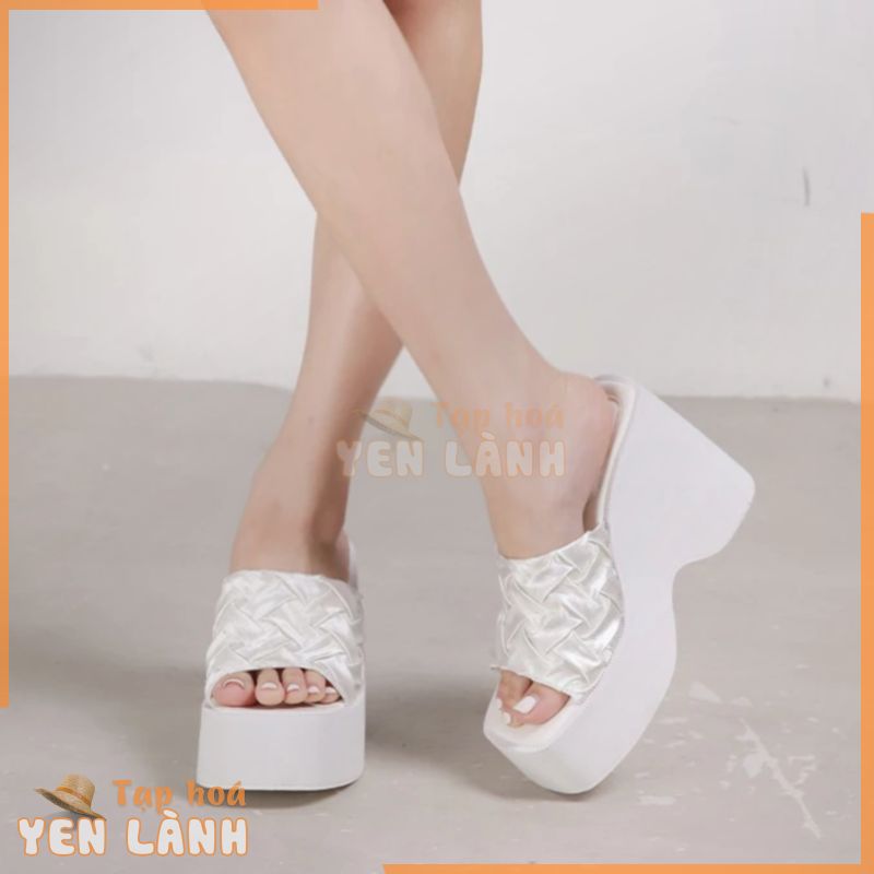 Dép Đế Xuồng Dày 11cm Mũi Vuông Size Lớn 35-43 Thời Trang Mùa Hè Hàng Mới 2023