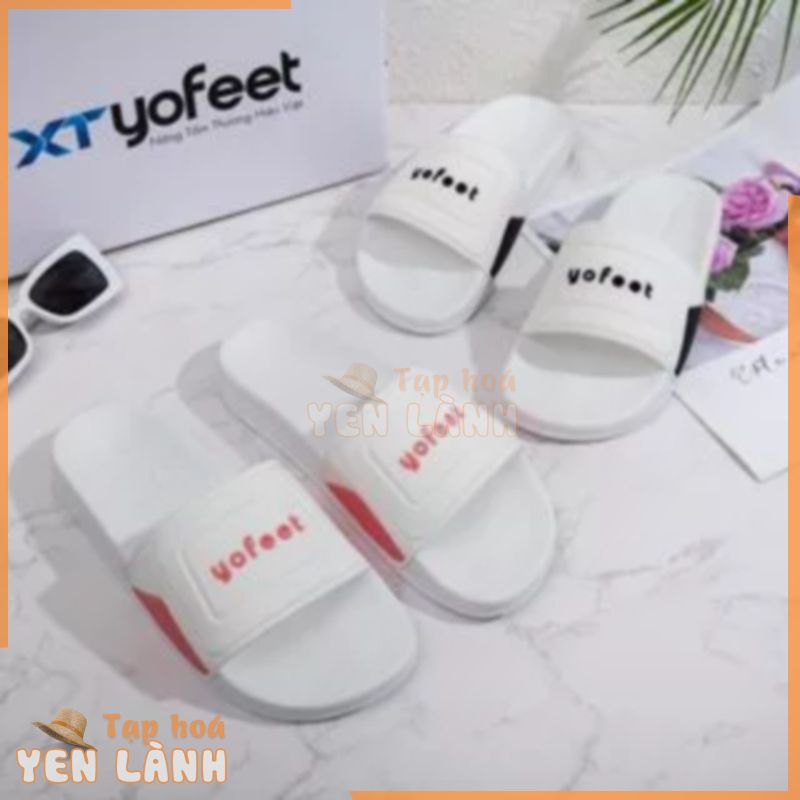 Dép nam nữ quai ngang bản đế trắng XT YOFEET hot trend