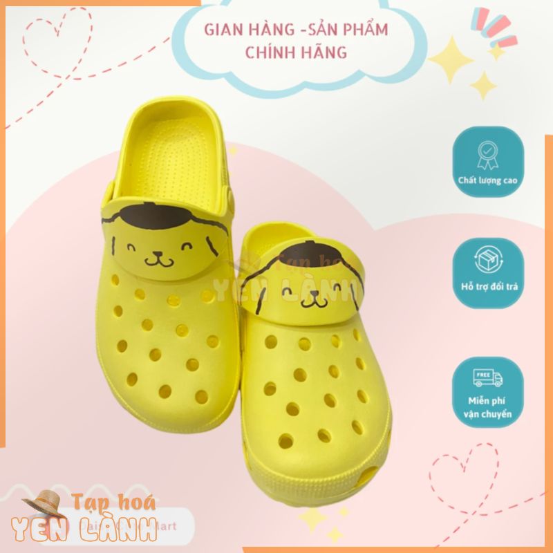 Dép sục lười Pompom Purin người lớn màu vàng Sanrio – SA-282 adult sandals Pompom Purin – yellow