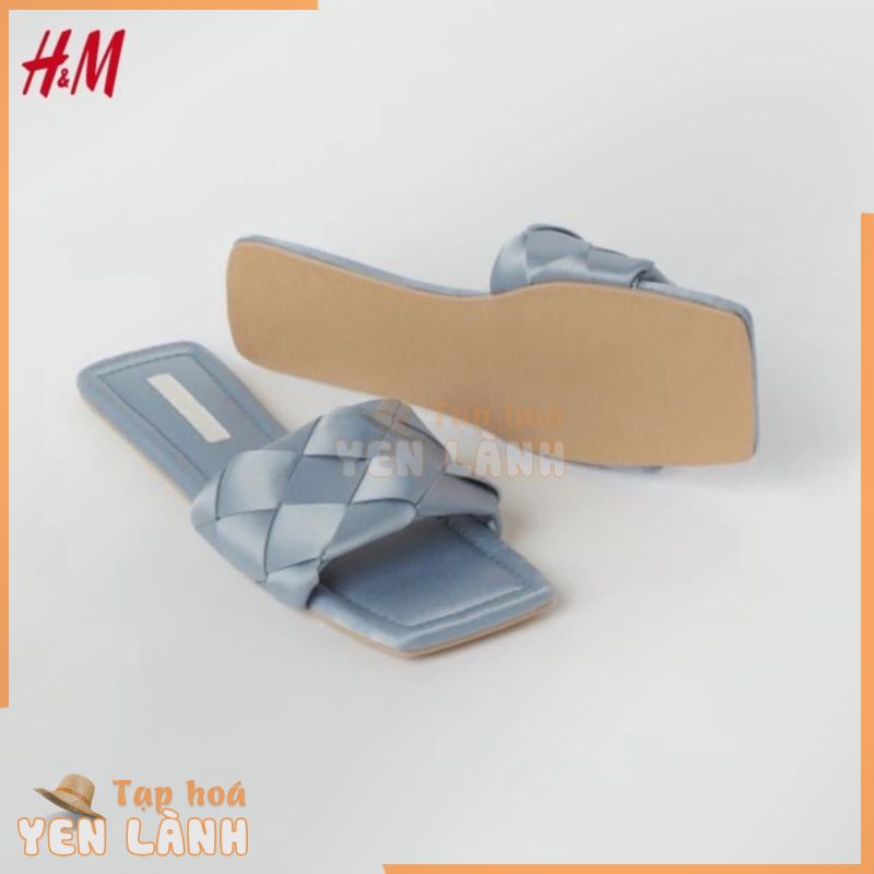 Dép nữ HM auth size 37 chất liệu satin