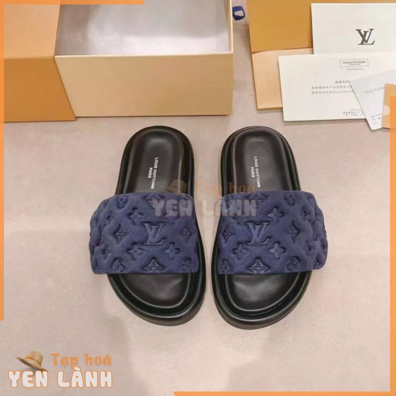 LV    Dép Sandal   Dép In Hình Thời Trang Dép Cặp Đôi Da Thật Chính Hãng