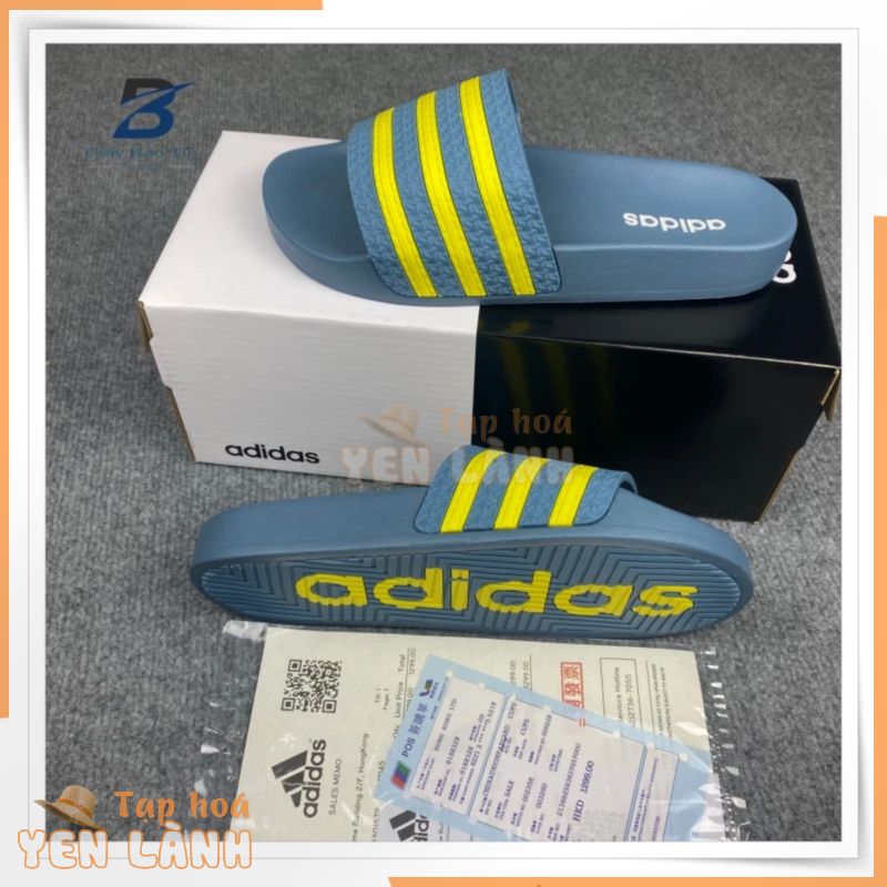 Dép nam Adidas mẫu mới nhất dép nam quai ngang phối màu độc đáo cực bắt mắt tôn da full box  màu xanh lá chuối lon