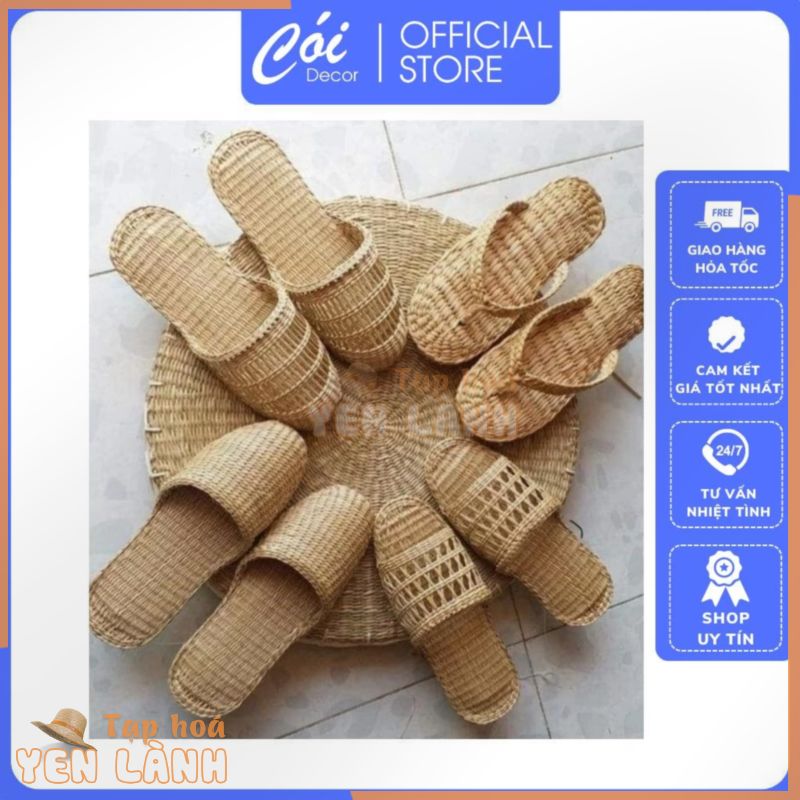 Dép Cói Lục Bình Handmade Êm Thoải Mái Trang Trí Decor Chụp Ảnh Cực Xinh – Xưởng Cói Decor