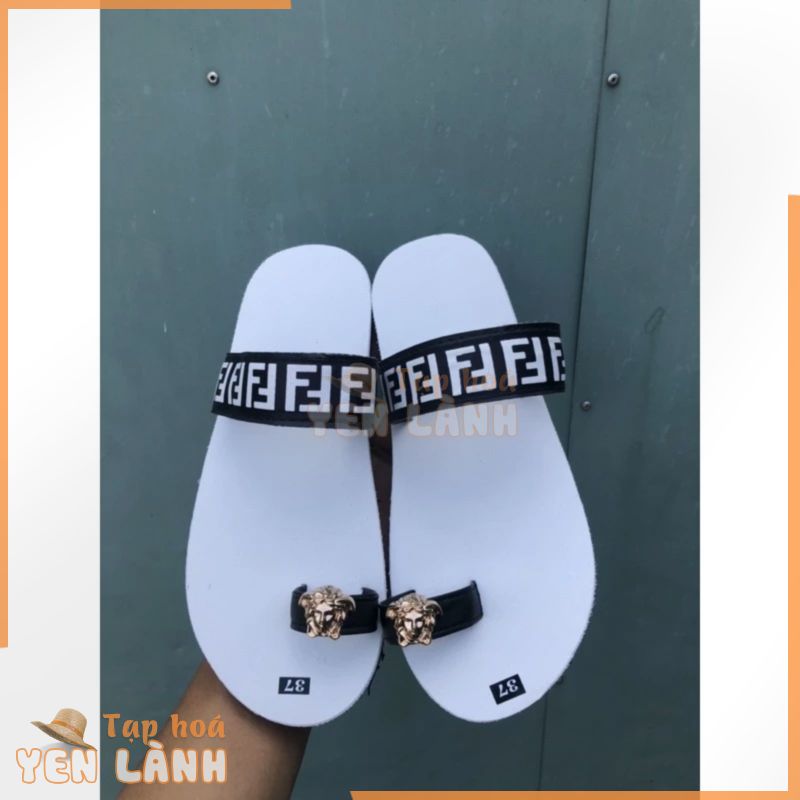 dép sỏ ngón FF nữ sandal đồng nai ( đế trắng quai f trắng không hậu ) size từ 35 nữ đến 40 nữ size ib chọn thêm