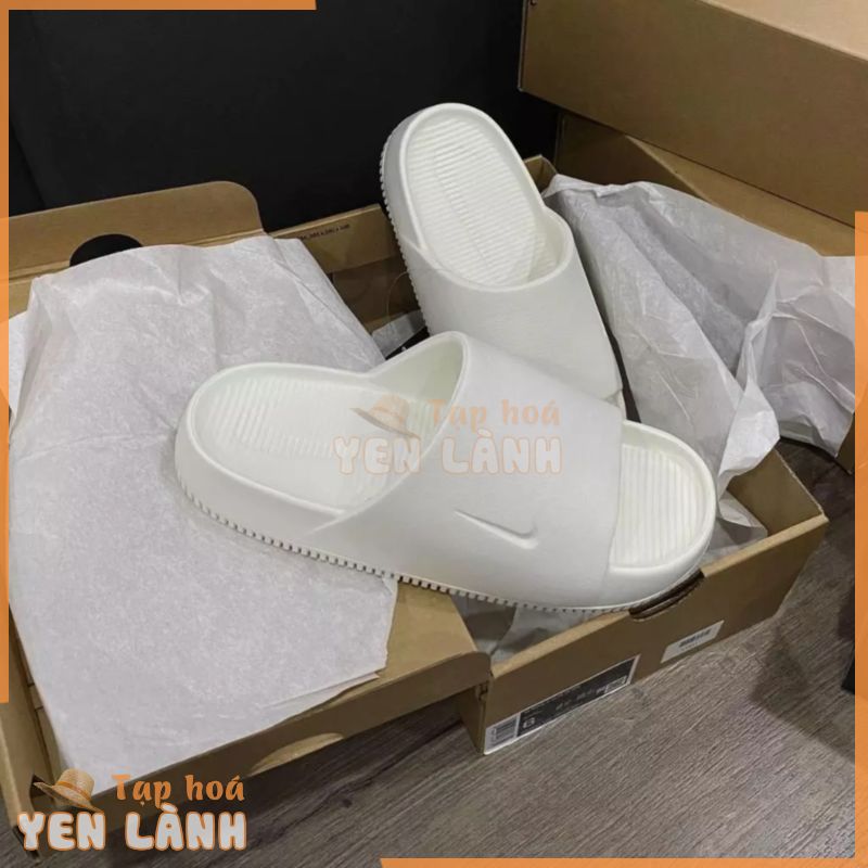 [ Chính Hãng ] Dép quai ngang Nike Calm ‘White’ DX4816 100 màu Trắng Full Nhựa Không Thấm Nước | Rivera Authentic