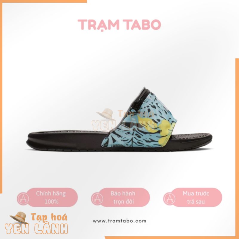 [CHÍNH HÃNG] CJ2967-300 – DÉP NỮ NIKE BENASSI JDI FANNY PACK PRINT BLACK TURQUOISE – MÀU ĐEN