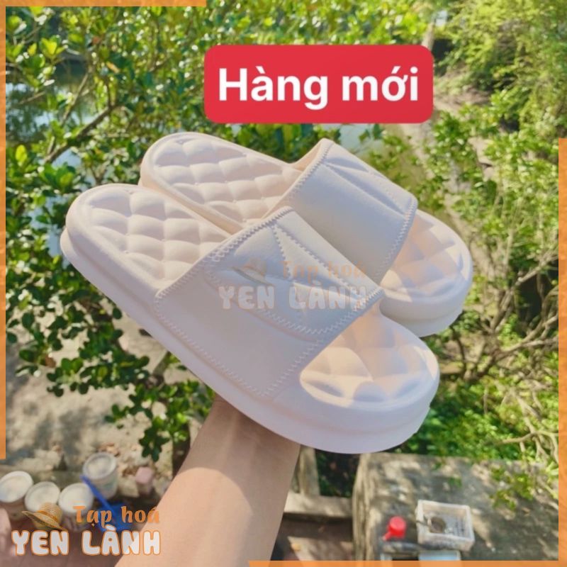 Dép bánh mì nữ độn đế 3 cm , dép quai ngang chao chất liệu eva kiểu ulzzang unisex học sinh siêu nhẹ đi mưa (MSB 2206)