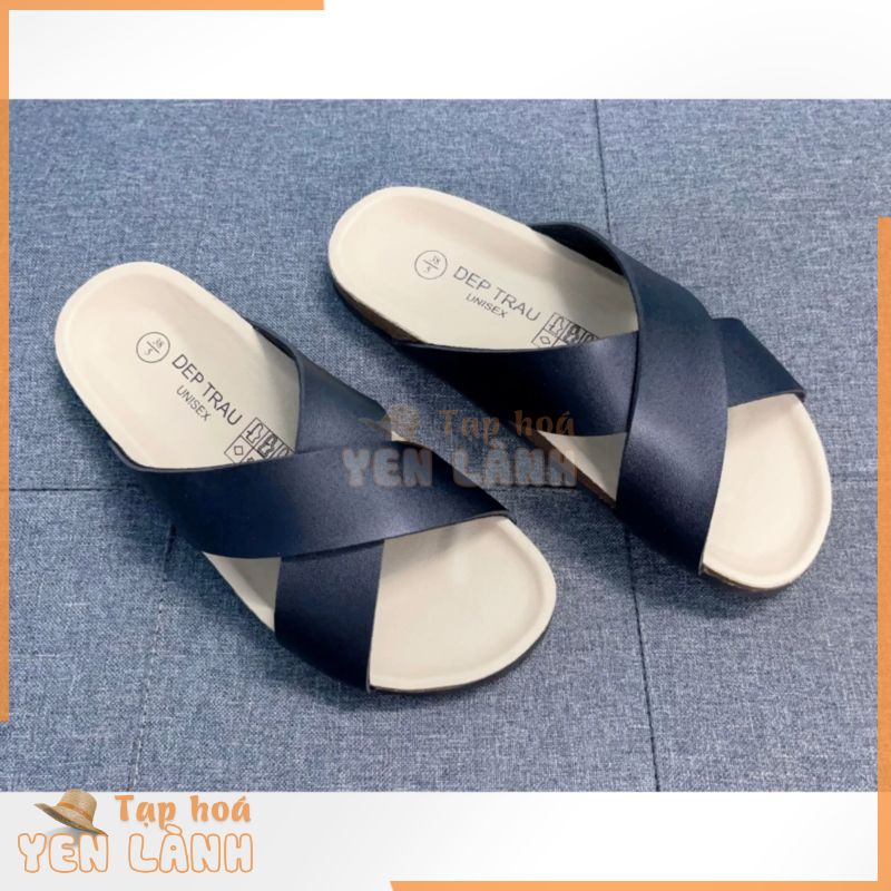 Dép đế trấu Birken nam nữ unisex quai chéo thời trang