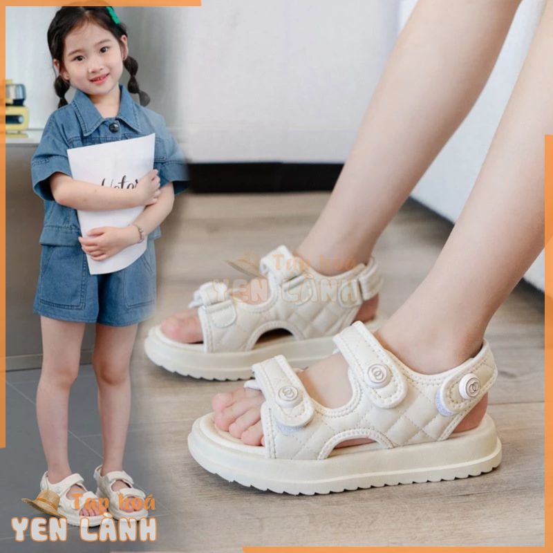 Dép Sandal. Dép Quai Hậu Bé Gái/Bé Trai Quai Dán Đính Khóa Siêu Mềm Nhẹ Phong Cách Thời Trang Đủ Size 24-37 XD101