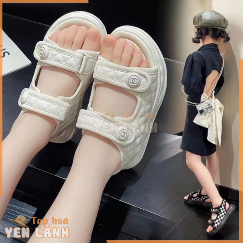 Sandal bé gái,dép quai hậu học sinh xăng đan bé gái quai dán từ 3 tuổi – 10 tuổi hàng quảng châu mã BC661