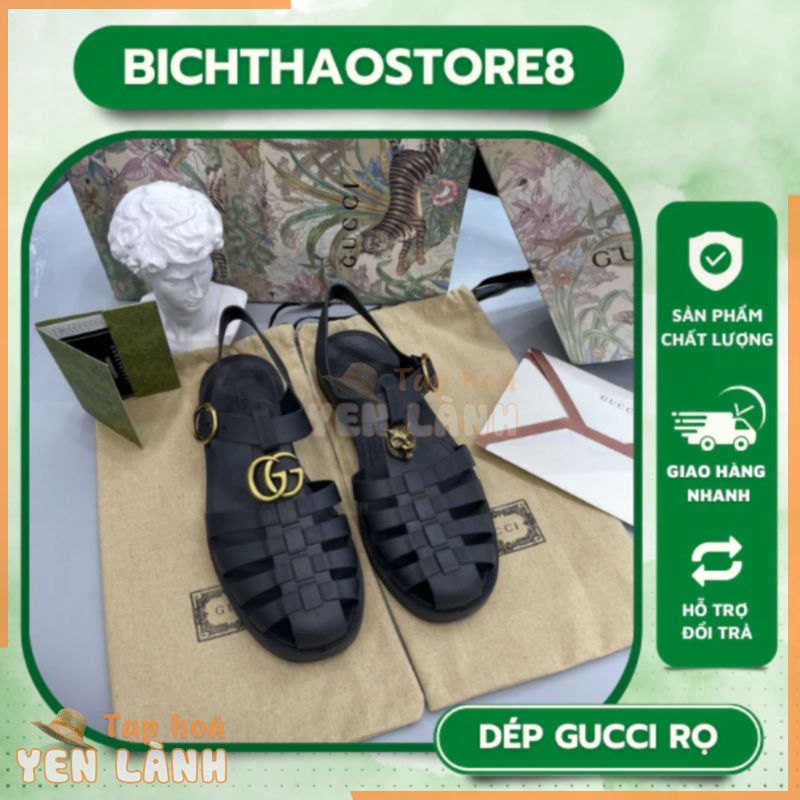 Dép Rọ Nam Nữ Gucci , Dép dọ sandal GC Quai Hậu Gc Quai Da Cao Cấp, Dép nam nữ hot 2023 – khohangsi_khohangsi_giare01