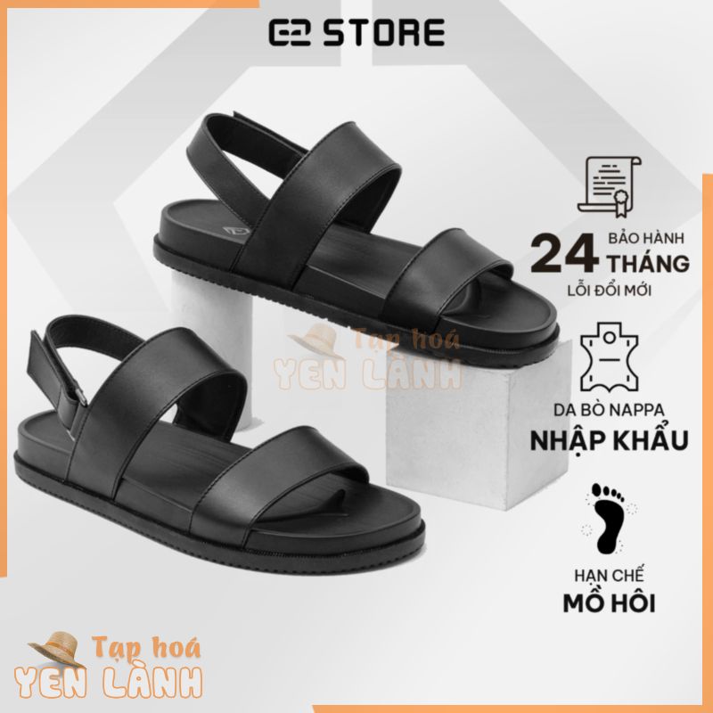 Dép quai hậu nam G2 Juno kiểu Sandal nam, Giày xăng đan quai hậu đi học thời trang bằng da bò đế cứng cáp