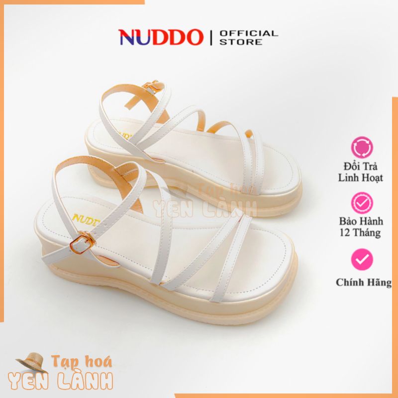 Giày Sandal Nữ Đế Xuồng Đi Biển Quai Mảnh 5p, Dép Quai Hậu Nữ Đi Học Đế Bằng Siêu Êm NUDDO NX123