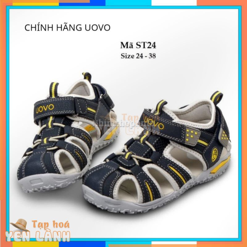 Dép rọ sandal bé trai UOVO kiểu bít mũi thể thao phong cách thời trang có thể lót đế chỉnh hình ST24