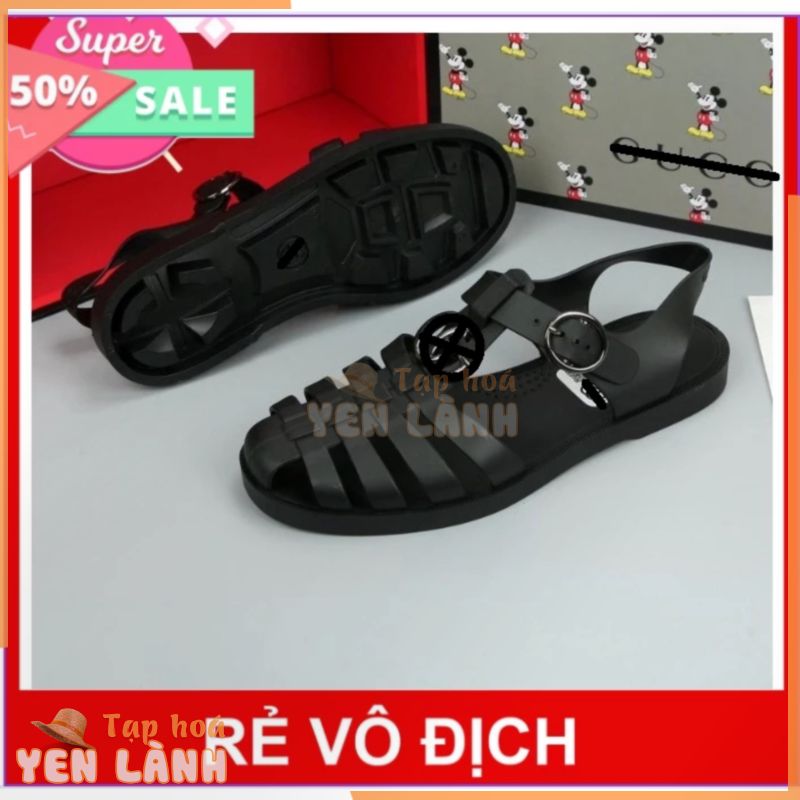 [Hot NEW] Dép sandal Rọ Guci đúc, Dép quai hậu GC cao su đúc hàng SC, Rọ trong suốt hot trend 2023