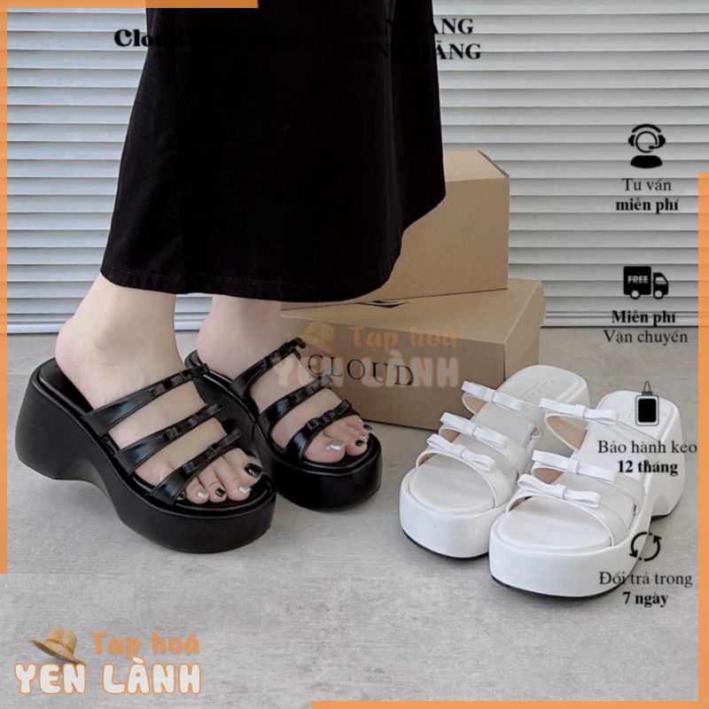 Dép đế xuồng 3 quai nơ siêu xịn xò dành cho nữ Cloud’s Sandal