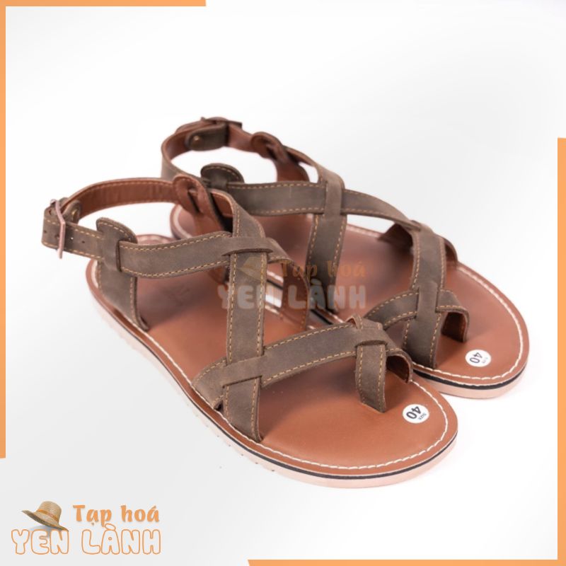 MH03 – Dép SANDAL Nam Quai Hậu Da Bò Pull-up Aniline Nhập Khẩu Nguyên Tấm Đế Cao Su Đúc Xăng Đan Chính Hãng Mehai Birken