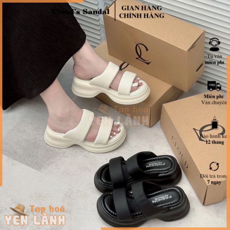 Dép đế cao 5cm hai quai ngang thời trang cá tính dành cho nữ Cloud’s Sandal