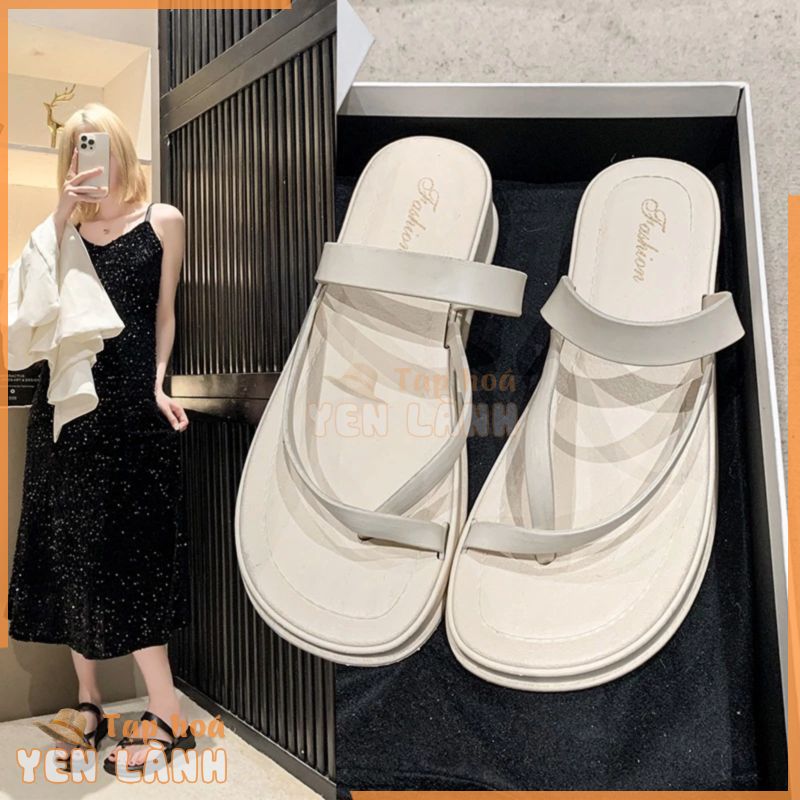 <Mã 5>Dép Sandal Dây Nữ Xỏ Ngón Cái Đế Dày 3Cm Chống Trượt Thời Trang Êm Chân Xinh Xắn Đi Chơi Đi Biển Hot (Hàng Sẵn)