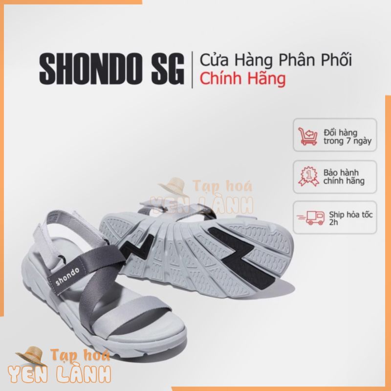 Giày dép Sandal Shondo Xám dây phối nam, nữ, đi học, đi chơi F6S2120 –