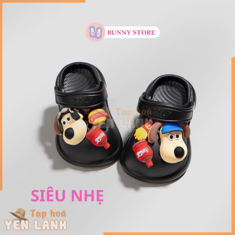 Dép cross cho bé trai bé gái sục chó Coke gấu dâu Bunny Store, dép cho bé dành cho trẻ em từ 1 đến 4 tuổi BN41