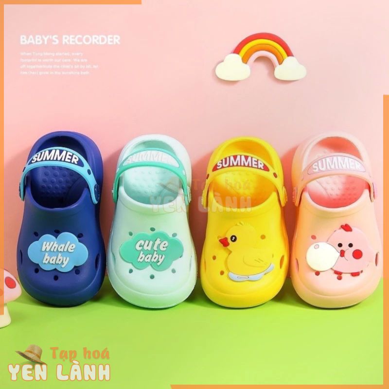 Dép sục trẻ em cho bé trai bé gái từ 1-6 tuổi [BAYBY CUTE] hình thú ngộ nghĩnh đi siêu êm chân năng động SK2