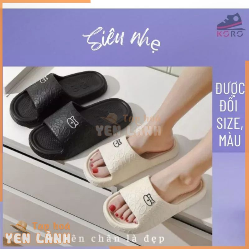 Dép quai ngang nữ lê bánh mì xốp eva gấu chống trơn trượt cute dễ thương đi trong nhà đi chơi 0đ 1k KOROGAU