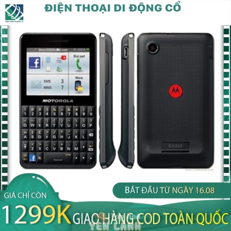 【CÓ VIDEO】Điện Thoại Cổ Motorola EX226 BÀN PHÍM QWERTY HIỆN ĐẠI 2 SIM 2 SÓNG – BH 12 THÁNG 1 ĐỔI 1 TRONG 1 THÁNG ĐẦU.