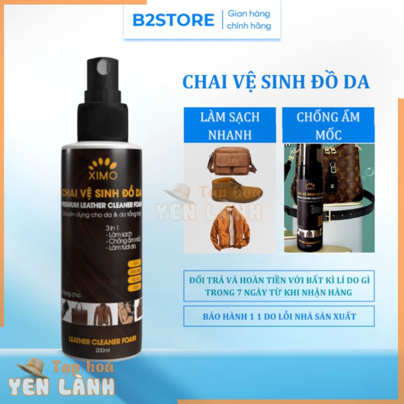 Chai vệ sinh đồ da, vệ sinh giày, chống ẩm mốc Clean XIMO XI06 B2store