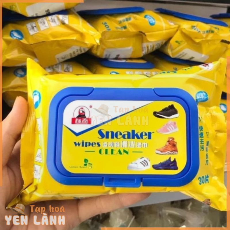 Khăn lau giày snacker, giấy ướt lau túi xách giày dép , vệ sinh giày túi xách balo