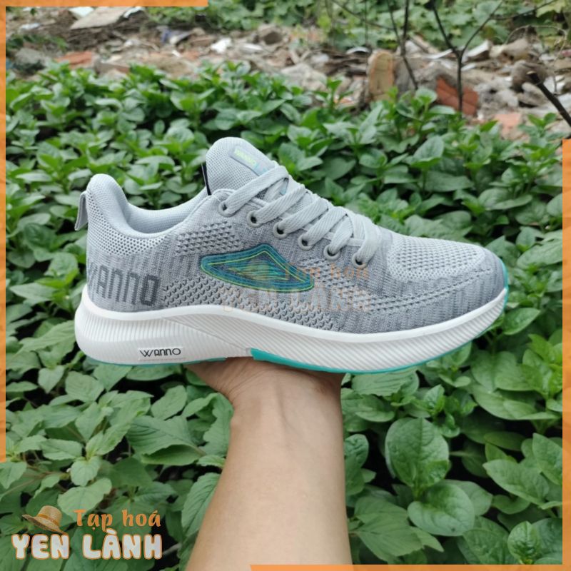 Giày thể thao sneaker cao cấp Nam Nữ (giày cặp, nhóm) màu xám xanh và đen cam, thích hợp du lịch, dạo phố…