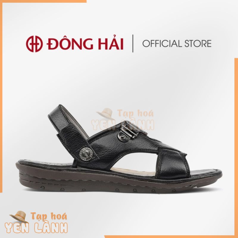 Giày Sandal nam Đông Hải quai ngang chất liệu da bò cao cấp đế  cao su chắc chắn – S1110