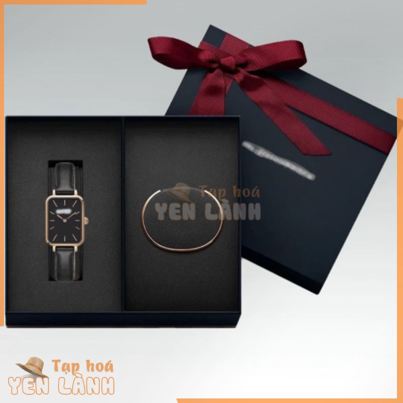 Đồng Hồ Nữ Daniel Wellington Quadro Pressed Fullbox Tặng Kèm Vòng Tay DW