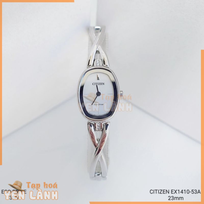 [Chính hãng 1] [Có sẵn] Đồng Hồ Nữ CITIZEN EX1410-53A ECO-DRIVE Lắc tay dây sắt trắng