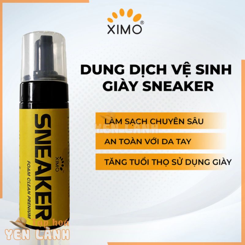 Chai Dung Dịch Vệ Sinh Giày Sneaker Premium Foam Clean XIMO 150ml Dạng Bọt Làm Sạch Chuyên Sâu