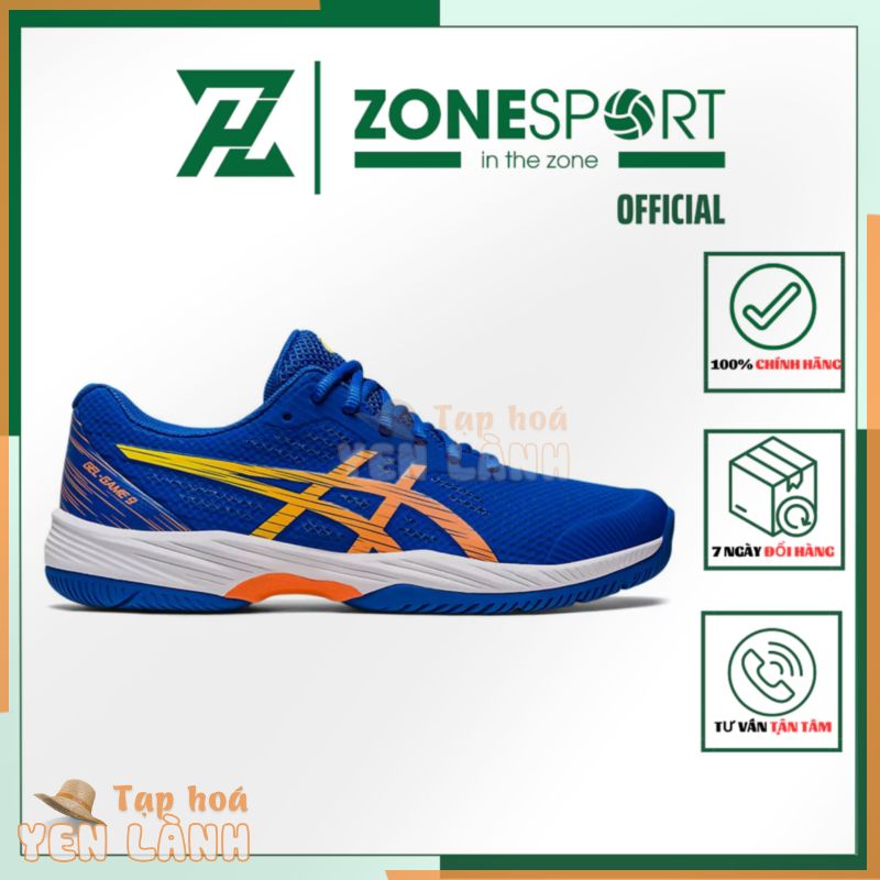 Giày Asics Gel Game 9 Xanh Cam – Giày Chuyên Tennis, Cầu Lông thiết kế cổ thấp đa năng linh hoạt phối màu trẻ trung